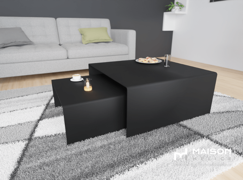 table gigogne noir sur mesure
